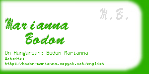 marianna bodon business card